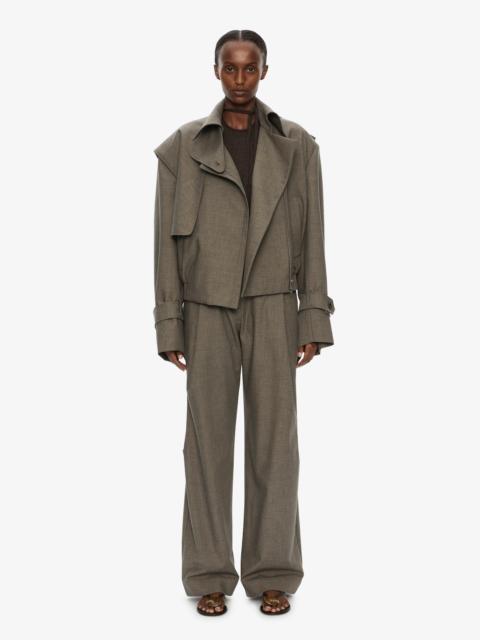 CHRISTOPHER ESBER Cropped Trench Bomber Jacket