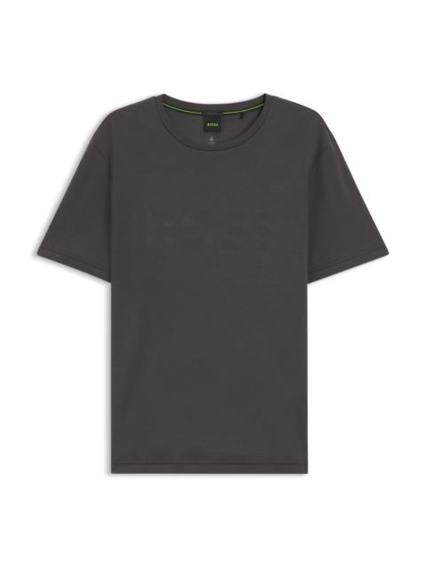 BOSS PIMA-COTTON T-SHIRT WITH GLOSS LOGO