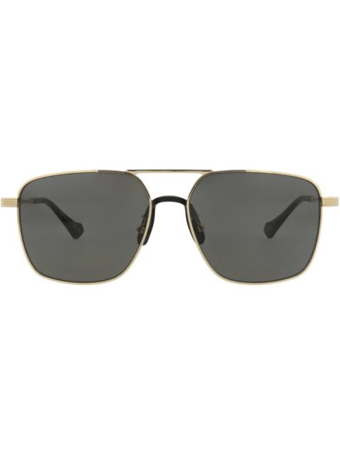 GUCCI Gucci Aviator-Style Metal Sunglasses Gold Gold Grey (GG0743S-30008893-001)