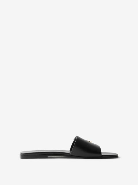 Burberry Monogram Motif Leather Slides