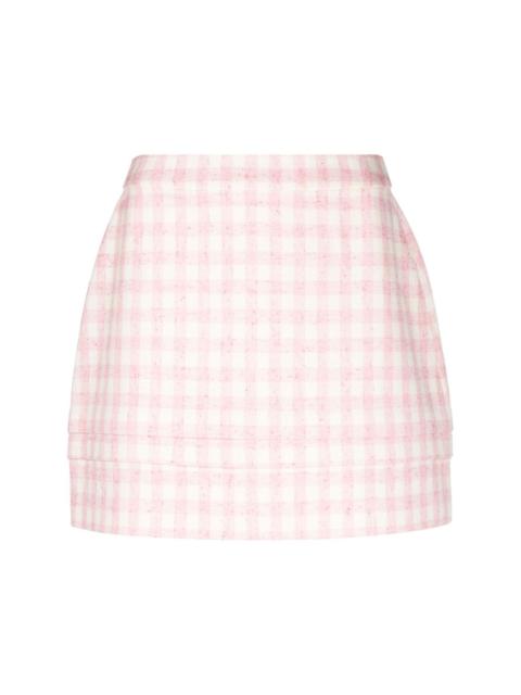 SHUSHU/TONG A-line checkerboard-print miniskirt