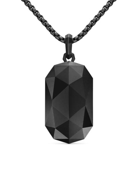 DAVID YURMAN Men's Faceted Amulet in Black Titanium, 36.3MM - Black