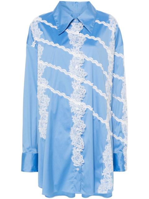 VIKTOR & ROLF lace-appliqué cotton shirt dress