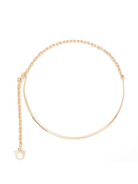 FERRAGAMO Ferragamo Gancini Crystal-embellished Necklace