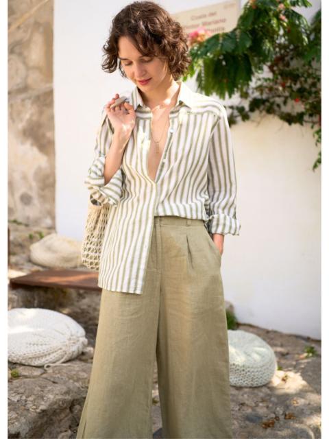 SAINT JAMES CHLOE Pleated Wide-Leg Pants