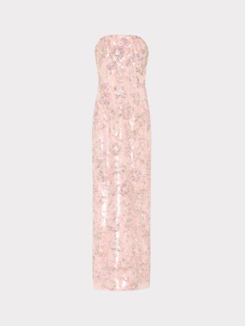 MILLY Jasmine Sequins Strapless Dress
