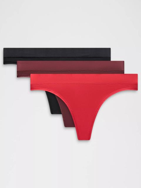 lululemon UnderEase Mid-Rise Thong Underwear *3 Pack
