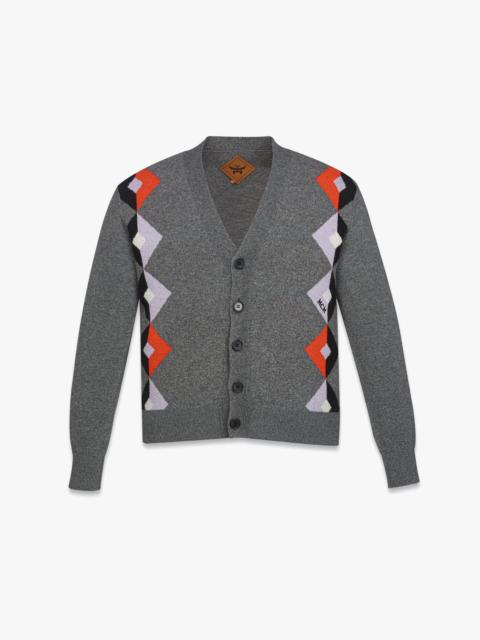 MCM Diamond Cardigan in Wool Jacquard