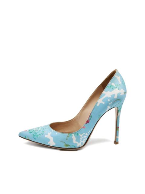 Gianvito Rossi 105mm floral-print pointed-toe pumps