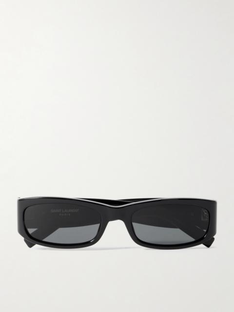 SAINT LAURENT Oversized D-frame acetate sunglasses Black  display picture 2