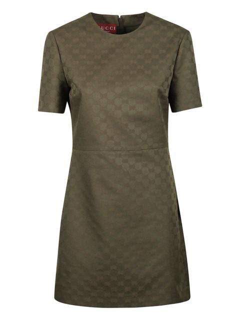 GUCCI short-sleeve GG-pattern mini dress