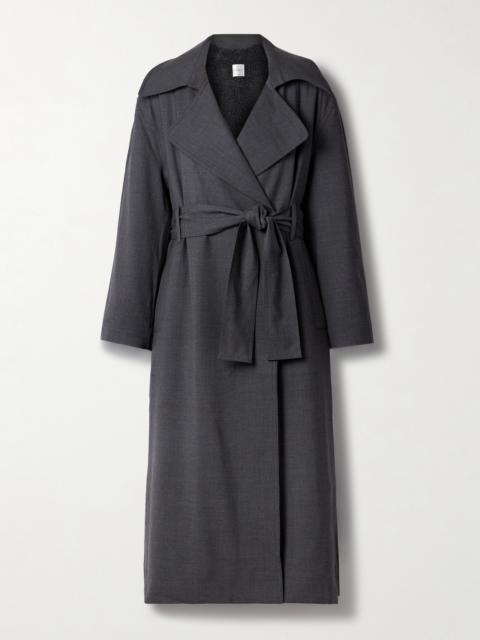 LESET Jane Belted Double-breasted Wool-blend Trench Coat