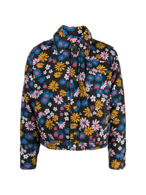 floral-print cotton jacket