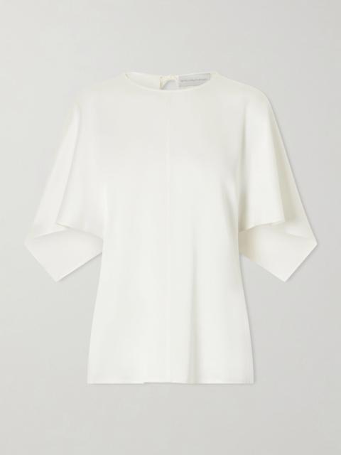 Stella McCartney Open-back satin blouse White