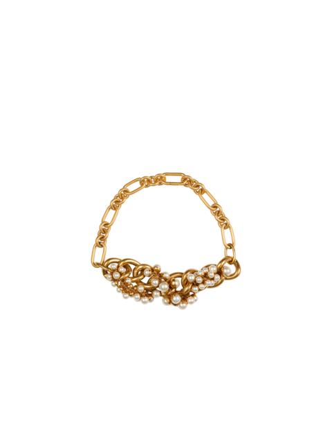 Balmain Sync necklace in brass and pearls