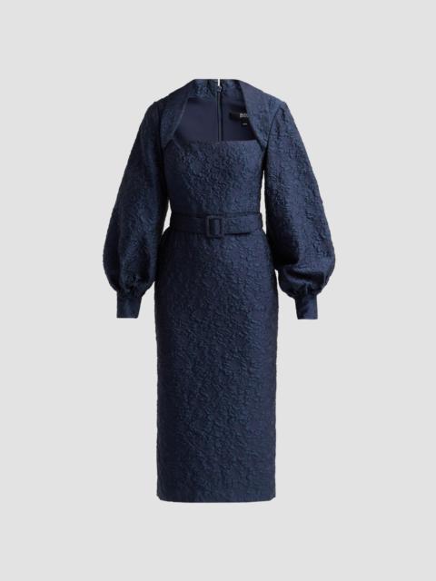 BADGLEY MISCHKA Women's Jacquard Cocktail Midi Dress - Navy