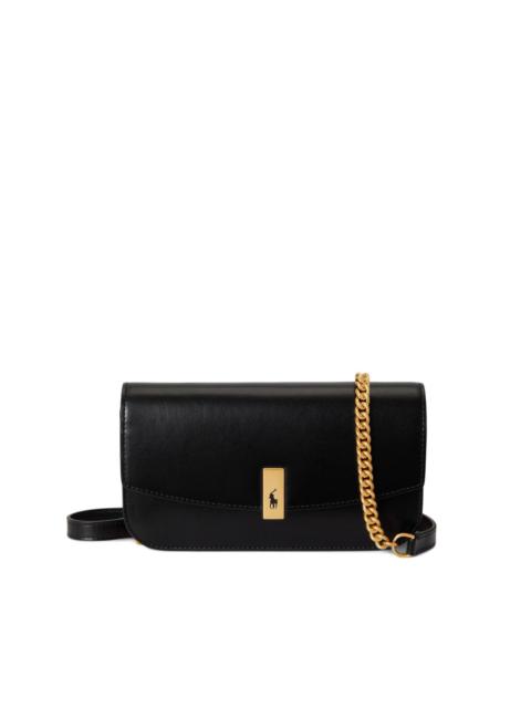 Polo Ralph Lauren chain-link leather wallet on strap
