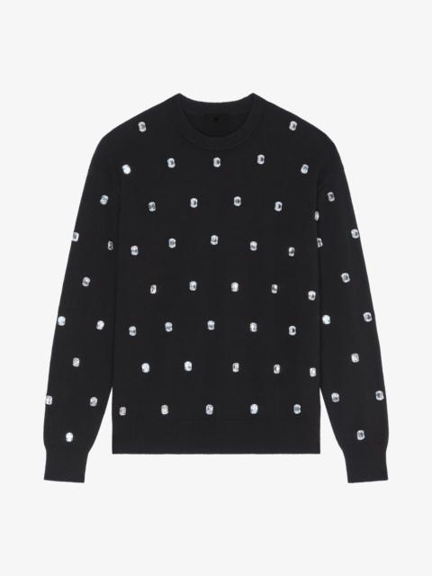Givenchy SWEATER IN CASHMERE WITH EMBROIDERED STONES
