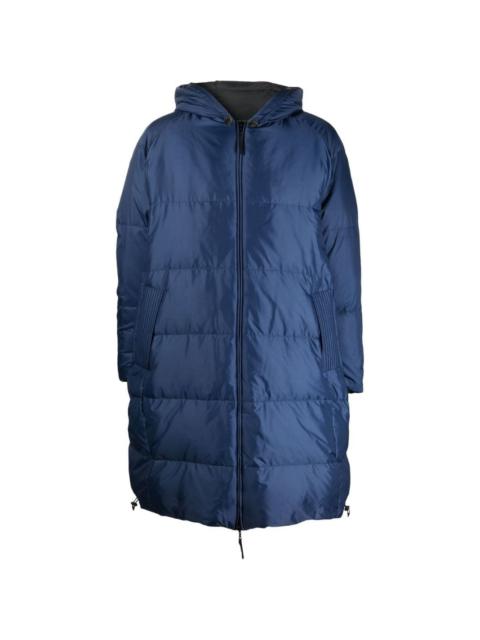 reversible padded hooded coat