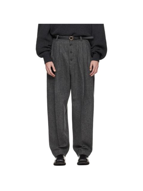 JACQUEMUS Gray 'The Fernando' Trousers