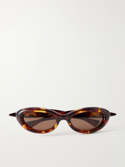 Bottega Veneta Sardine cat-eye injected sunglasses Tortoiseshell