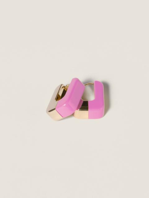 Miu Miu Enameled metal earrings