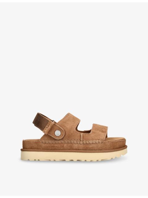 UGG Goldenstar Glide Branded Suede Sandals