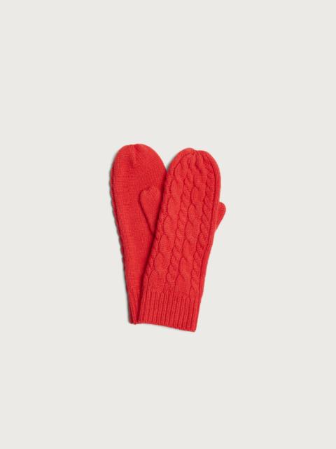 DAMSON MADDER. Damson Madder Cable Knit Mittens