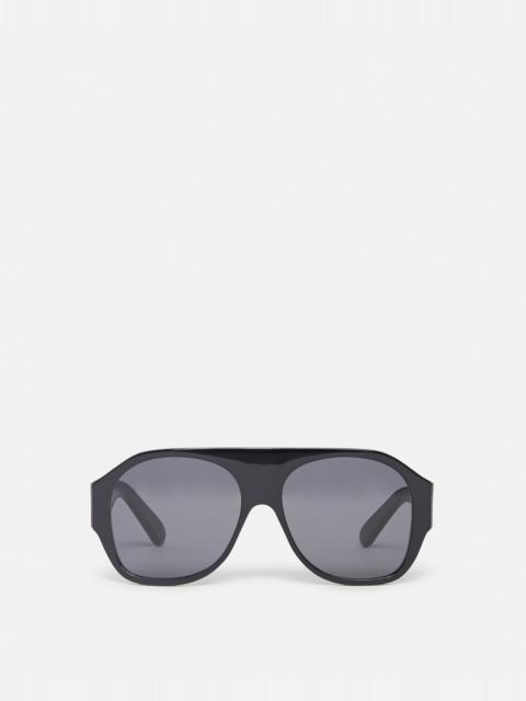 Stella McCartney Logo Chunky Aviator Sunglasses
