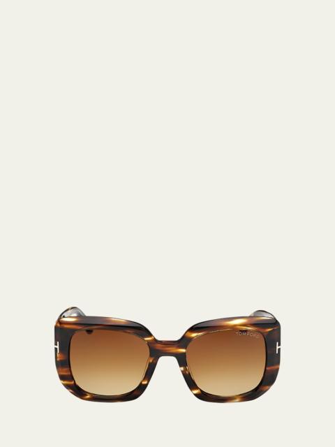 TOM FORD Carla-02 Acetate Square Sunglasses