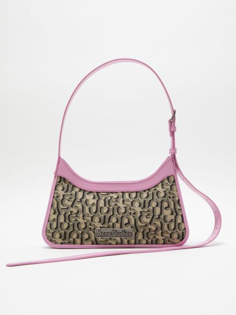 Monogram Platt mini shoulder bag - Beige/pink