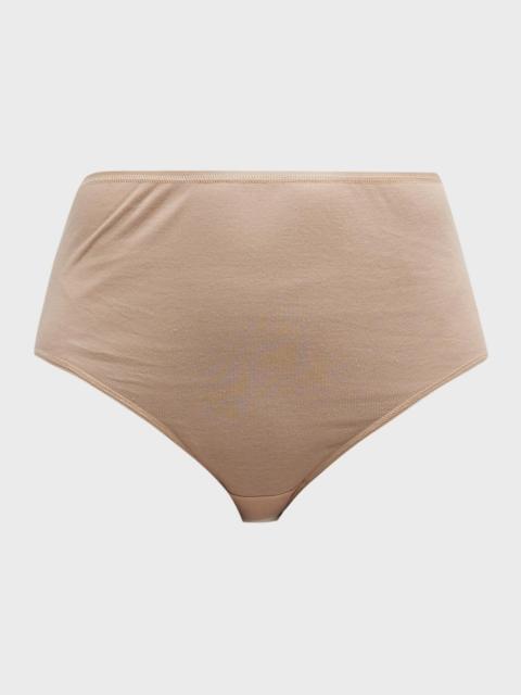 HANRO Cotton Seamless Satin-Trim Briefs