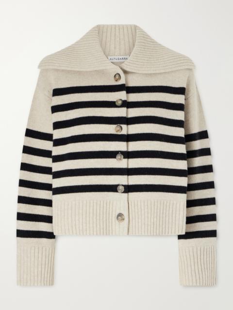 Altuzarra Rainger Striped Wool-blend Cardigan