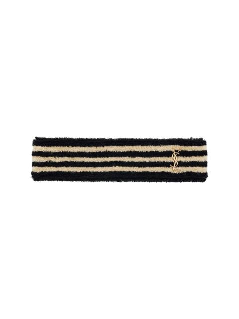 logo-plaque stripe-detailing headband