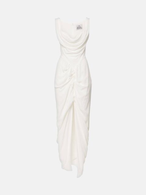 Vivienne Westwood Panther gathered asymmetric maxi dress