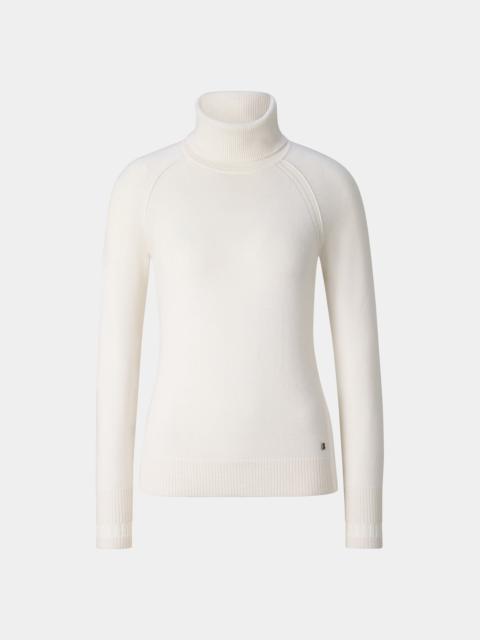 BOGNER Vaiana pure new wool cashmere sweater in Off-White
