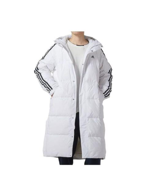 adidas Adidas 3-Stripes Long Down Jackets 'White' IT8713