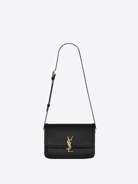 SAINT LAURENT solferino medium satchel in box saint laurent leather