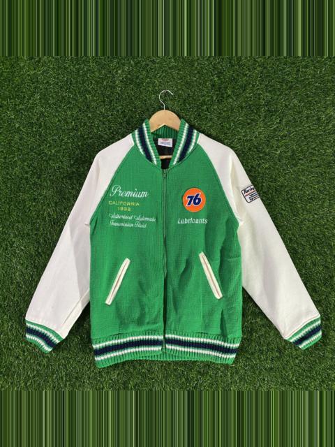 Other Designers Vintage - 76 Lubricant Green Varsity Jacket 