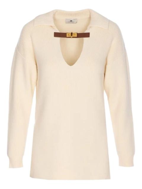 ELISABETTA FRANCHI collar detail sweater