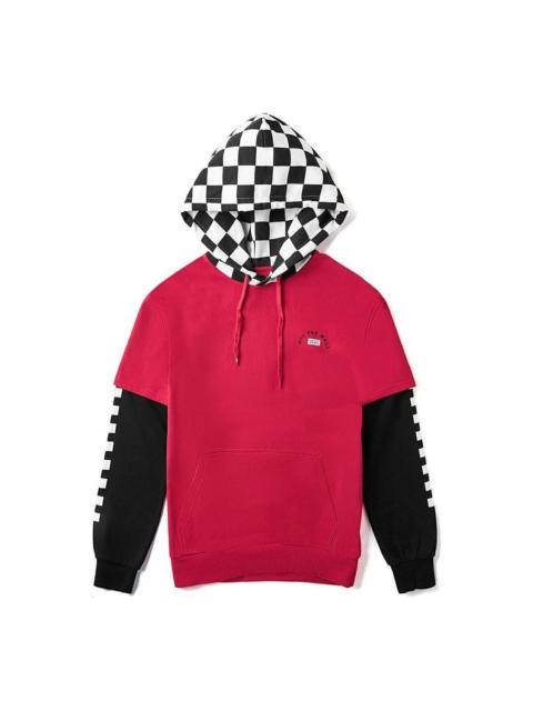 Vans (WMNS) Vans False Two-piece Hoodie 'Red White Black' VN0A4BQXIZQ