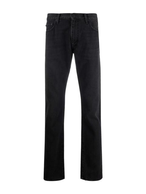 Off-White Diagonal Slim Jeans Faded Black