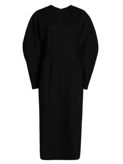 CAROLINA HERRERA Women's Arc Crewneck Midi-Dress - Black