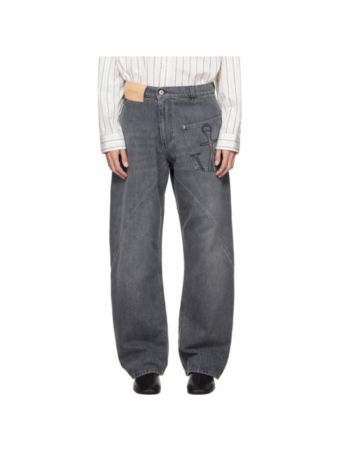 JW Anderson Gray Twisted Workwear Jeans
