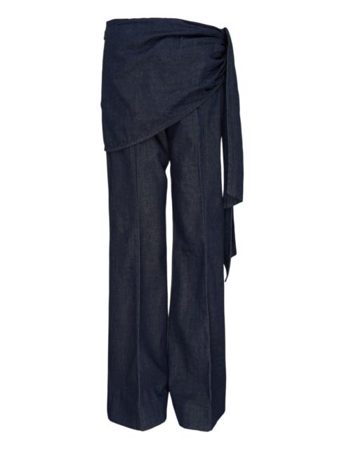 Zimmermann Draped Denim Flare Jeans