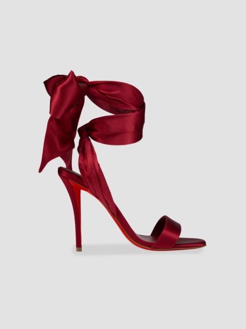 Christian Louboutin Women's Miss Z Du Desert 100MM Satin Sandals - Empire