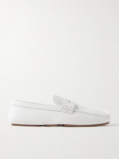 KHAITE Billy Textured-leather Loafers