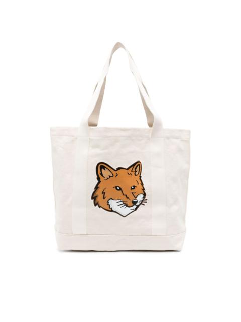 Maison Kitsuné Fox Head canvas tote bag