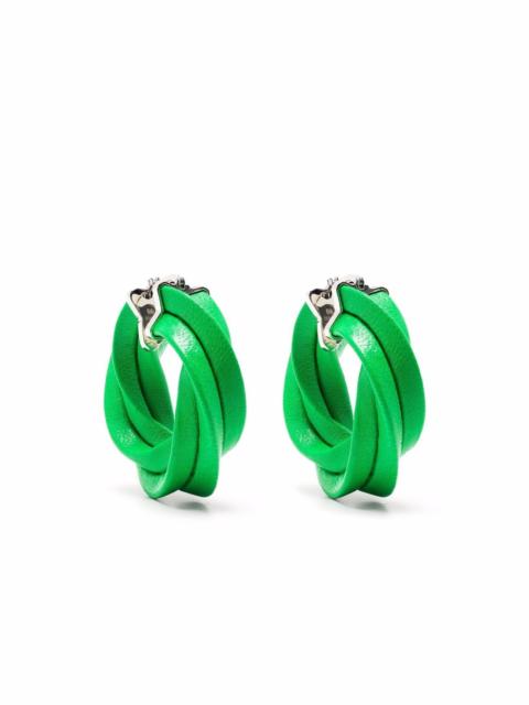 twisted hoop earrings
