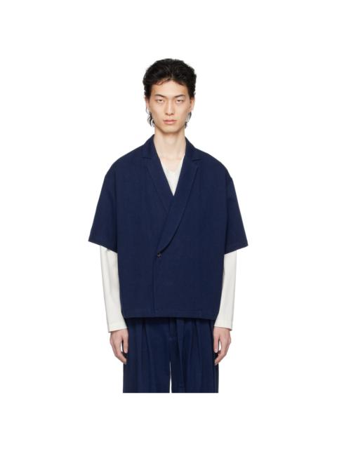 KING & TUCKFIELD Indigo Wrap Denim Shirt